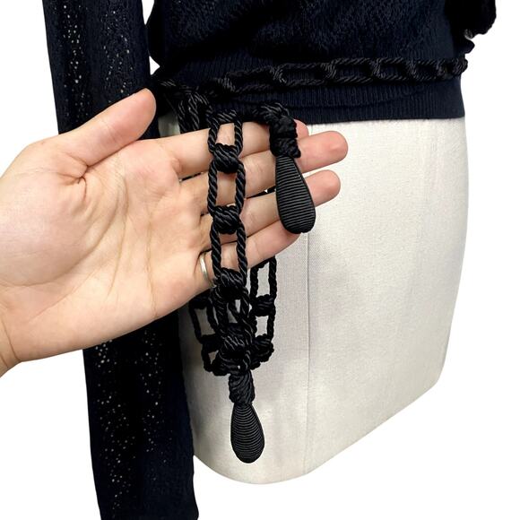 Moda International Faux Fur Knit Wrap Cadigan Gothic Retro Mob Wife - Picture 9 of 11